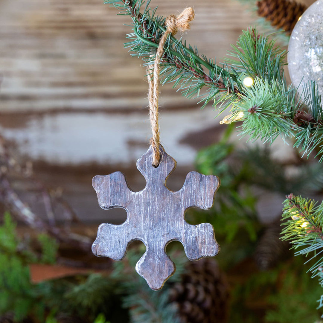 Wooden Snowflake Ornaments